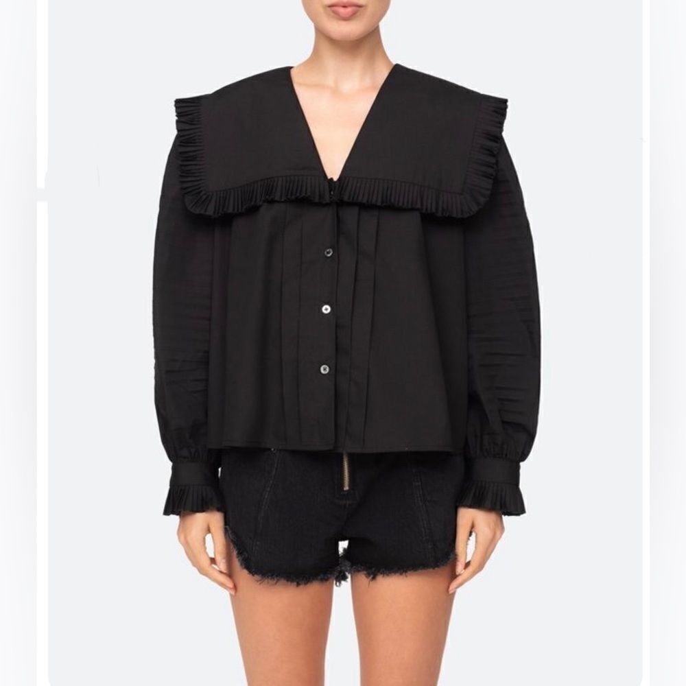 Sea New York Charlie Pleated Blouse size XS